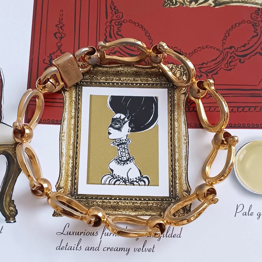 Celine Rare Vintage Fashion Bracelet, GUC w/COA
